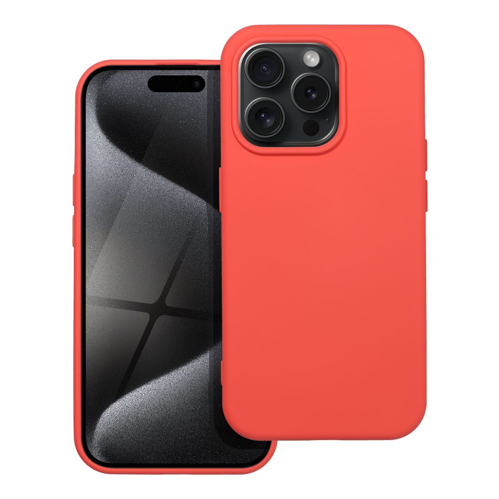 Silikona viedtālruņa apvalks IPHONE 15 Pro - persikains