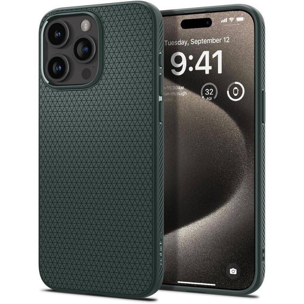 Spigen Liquid Air viedtālruņa apvalks iPhone 16 Pro Max - zaļš