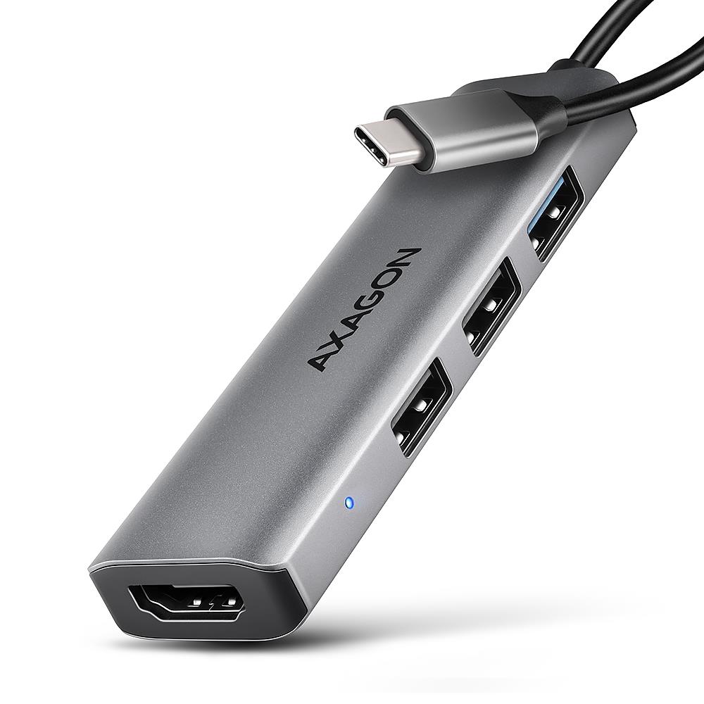USB-C sadalītājs 4in1 0.15m HMC-H3A Axagon