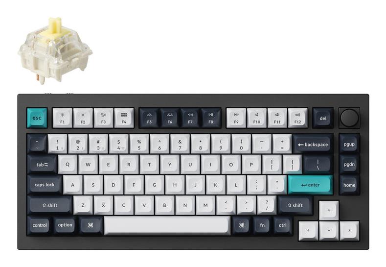 Bezvadu tastatūra KEYCHRON Q1 Max RGB Carbon Black Q1M-M4