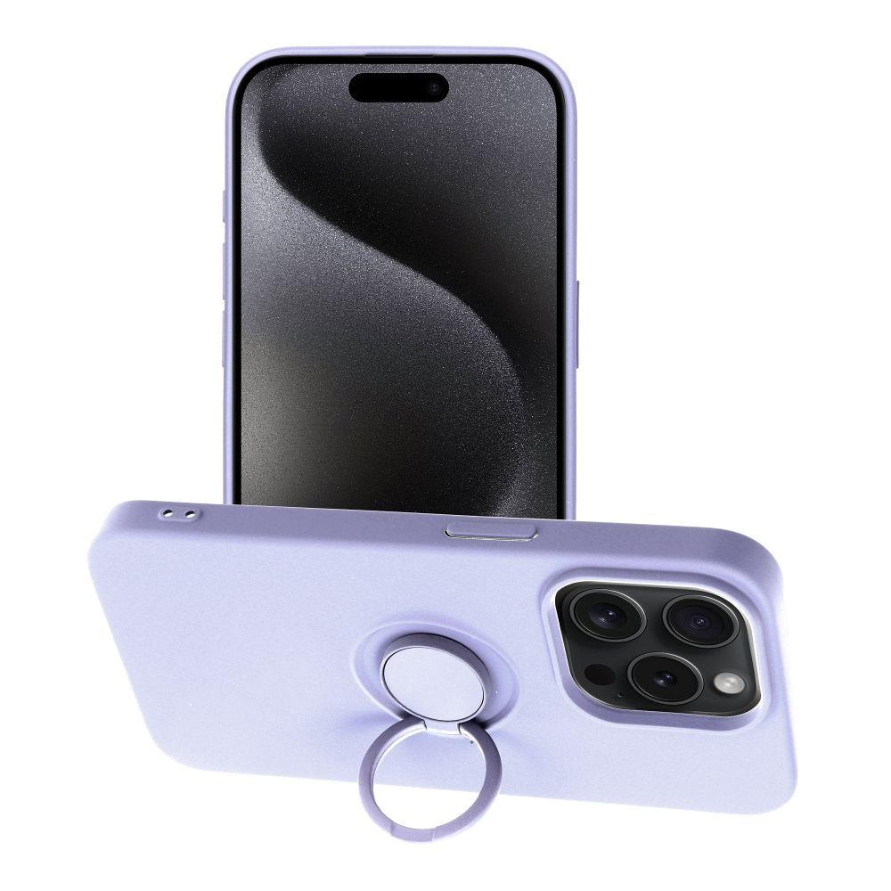 SILIKONA GREDZENS viedtālruņa apvalks IPHONE 15 Pro violets