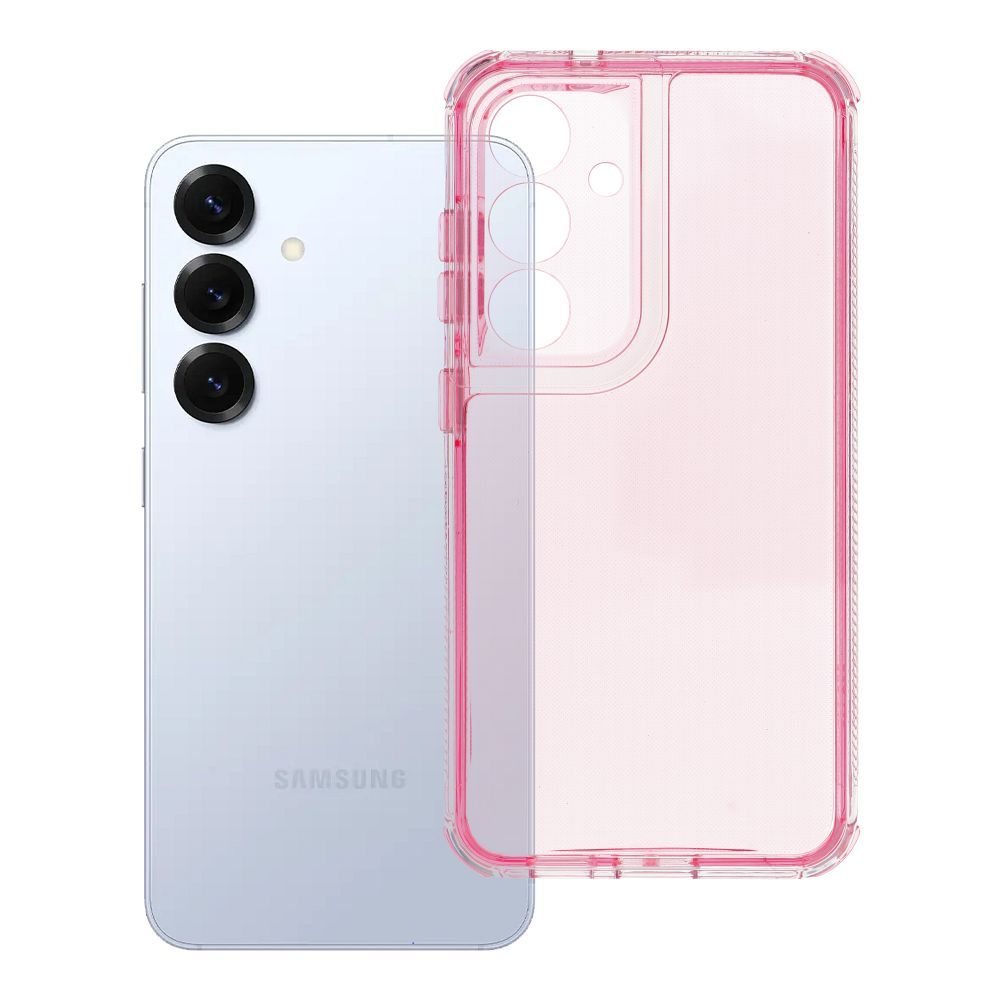 MATRIX CLEAR viedtālruņa apvalks SAMSUNG S25 pūderrozā