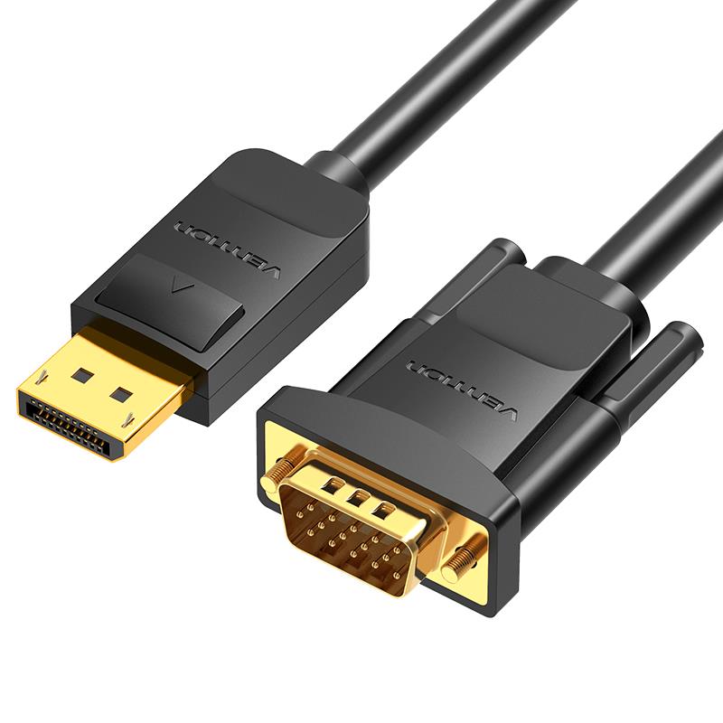 Vention HBLBH DisplayPort uz VGA kabelis 2m melns