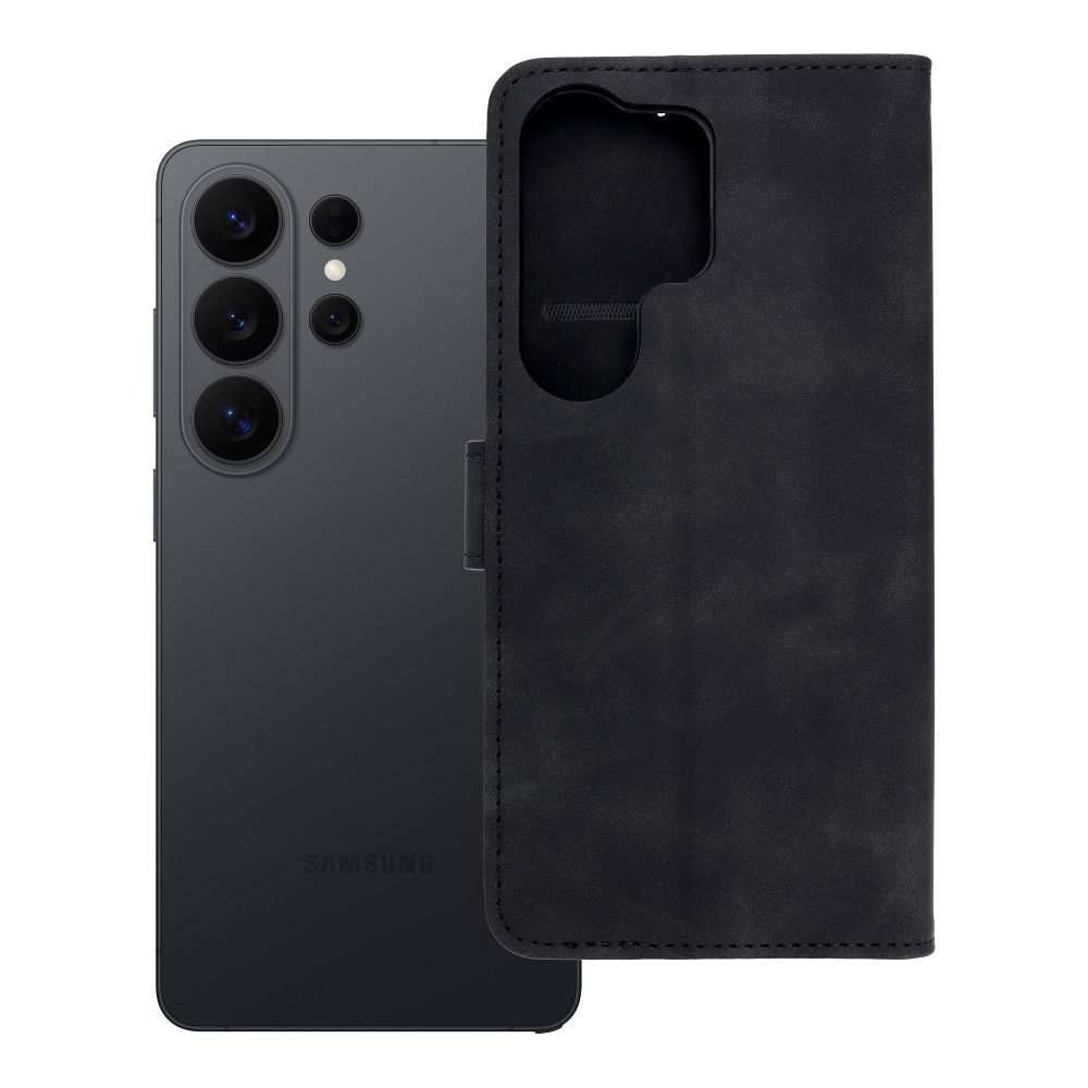 TENDER grāmatas veida viedtālruņa apvalks SAMSUNG S26 Ultra melns