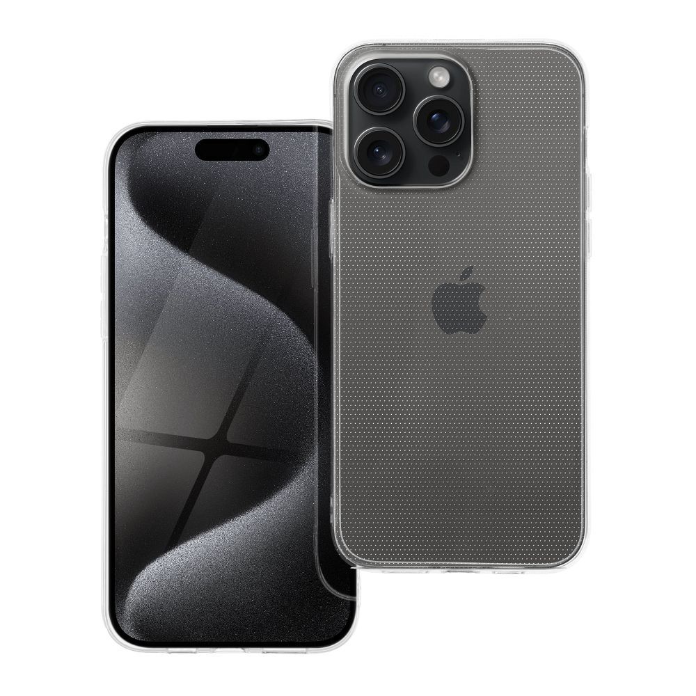 Case for iPhone 15 PRO MAX Clear Case 2 mm Box transparent