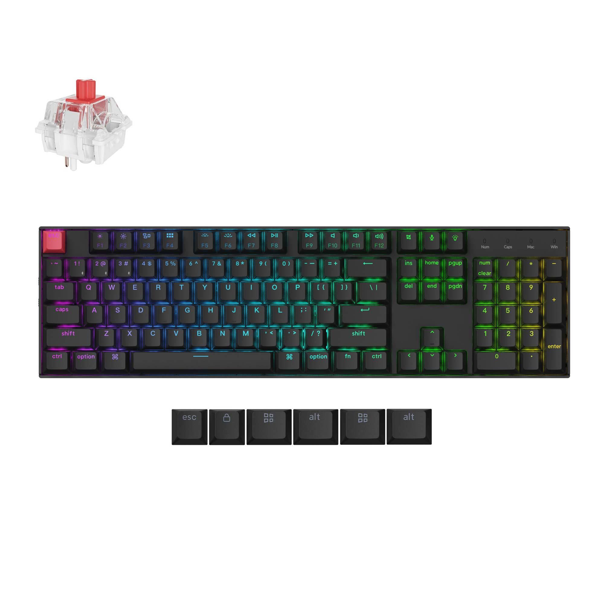 Bezvadu tastatūra KEYCHRON K10 RGB melna