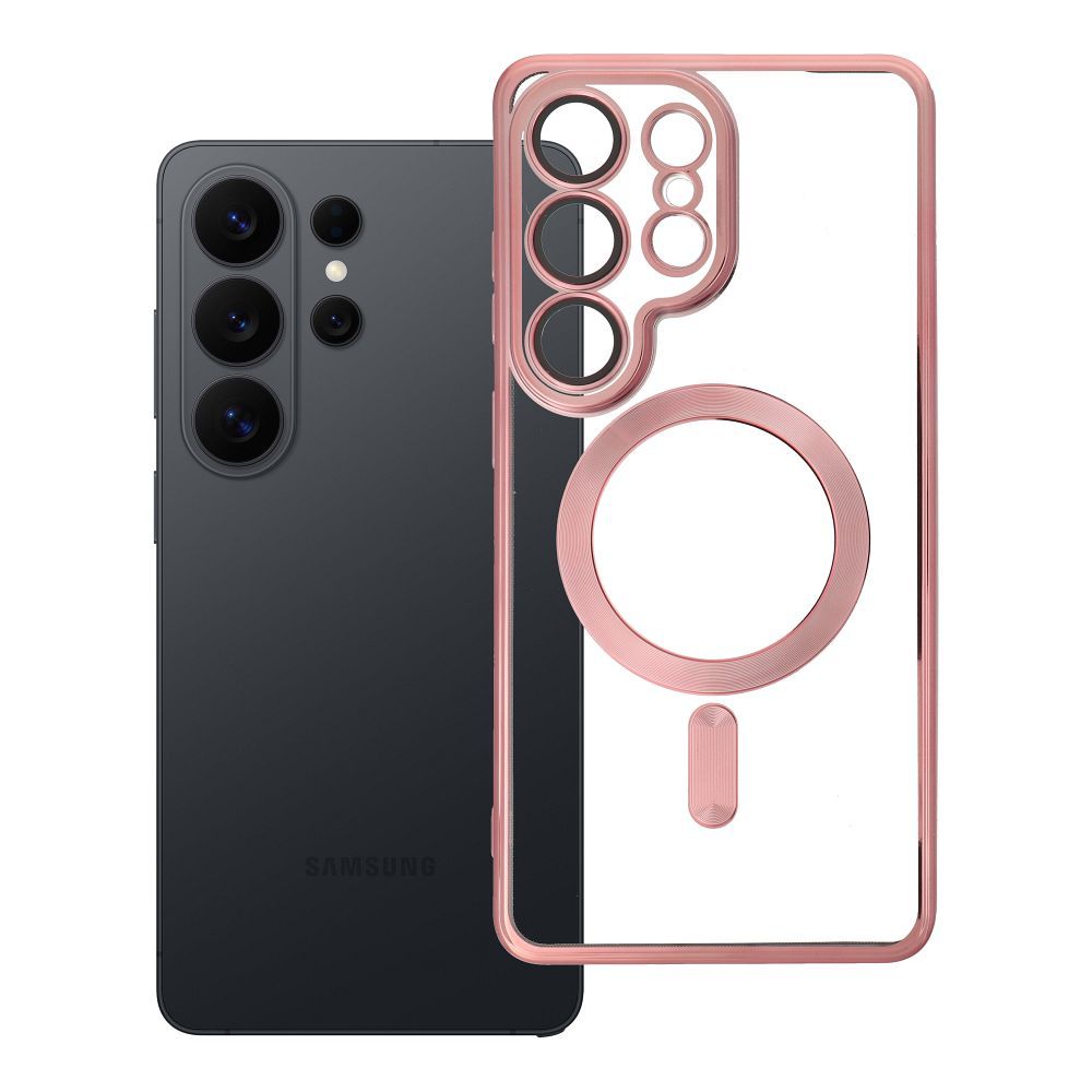 ELECTRO MAG COVER viedtālruņa apvalks ar MagSafe SAMSUNG S26 Ultra rozā zelta krāsas