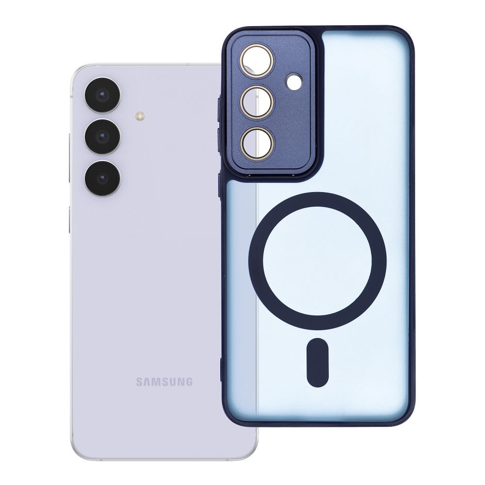 VARIETE MAG COVER magnētiskais viedtālruņa apvalks, savietojams ar MagSafe, paredzēts SAMSUNG S25 FE, tumši zils