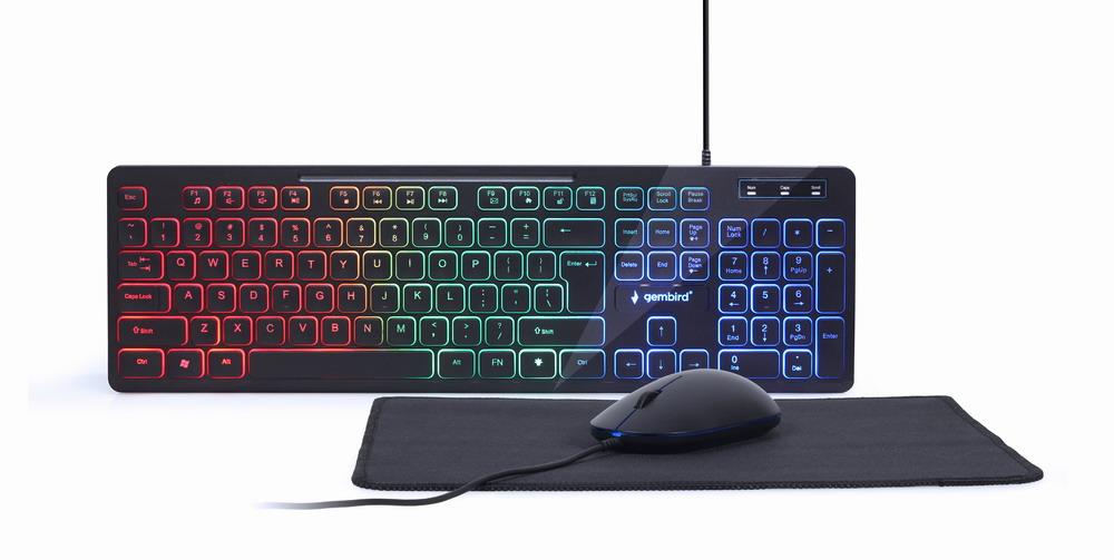 Tastatūra +Pele USB ENG/KBS-UML-01 GEMBIRD