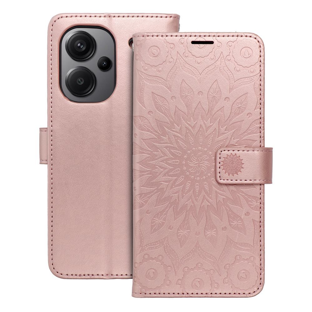 Viedtālruņa apvalks MEZZO XIAOMI Redmi Note 13 Pro Plus 5G mandala rozā zelts