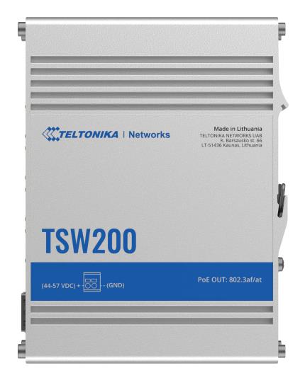 Komutators Teltonika TSW200 8 portu PoE 240 W