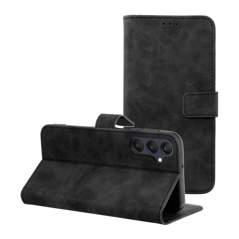 TENDER grāmatas tipa viedtālruņa apvalks SAMSUNG A25 5G melns