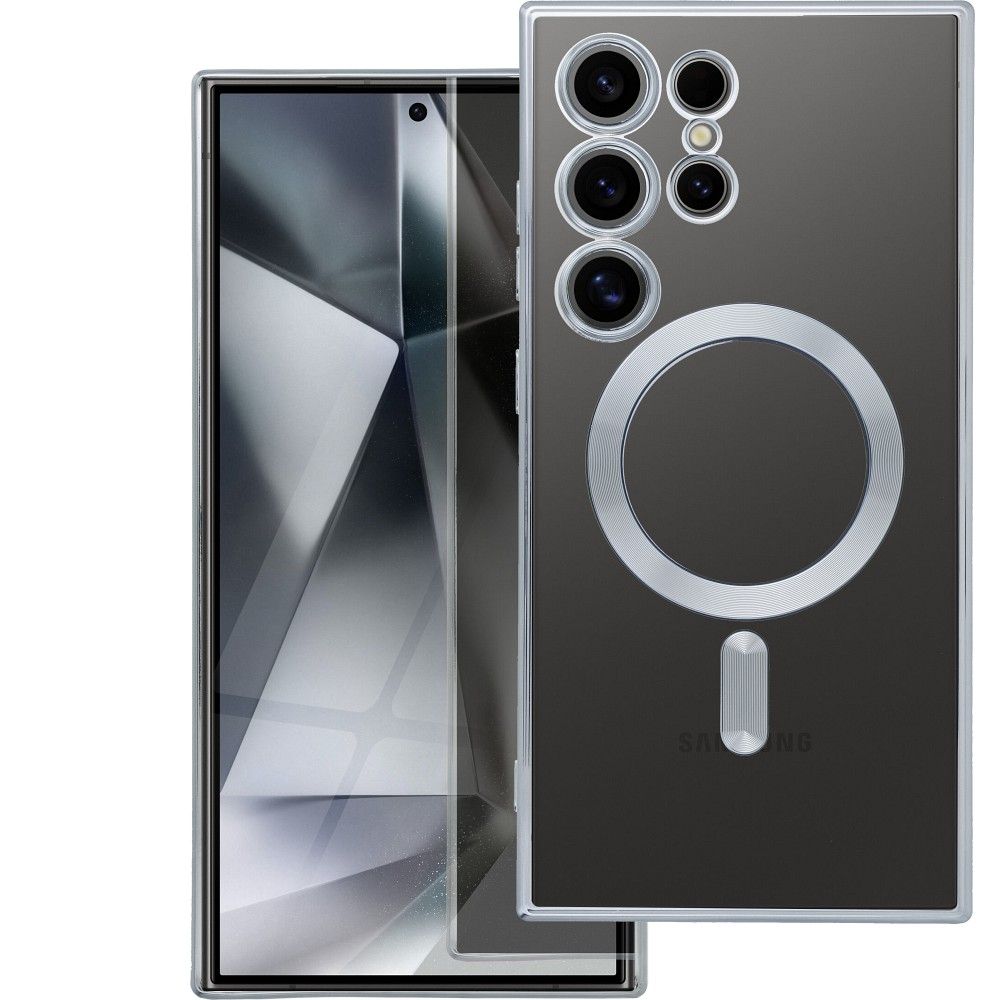 ELECTRO MAG COVER viedtālruņa apvalks ar MagSafe SAMSUNG S24 Ultra sudraba krāsā