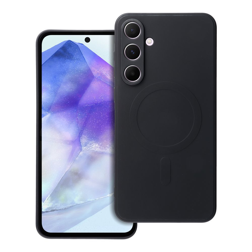SILICONE MAG COVER viedtālruņa apvalks saderīgs ar Magnētisko SAMSUNG A55 melna