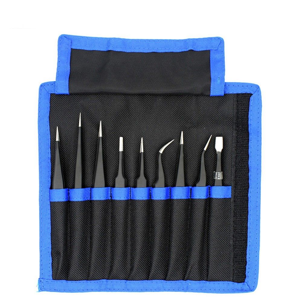 UF-TOOLS - ESD-9 Pincetes komplekts (9 gab.)