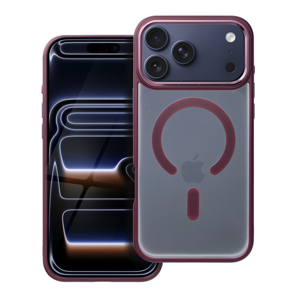 Case for iPhone 17 Pro Max / 18 Pro Max (low camera edge) Matte Mag Cover compatible with MagSafe red