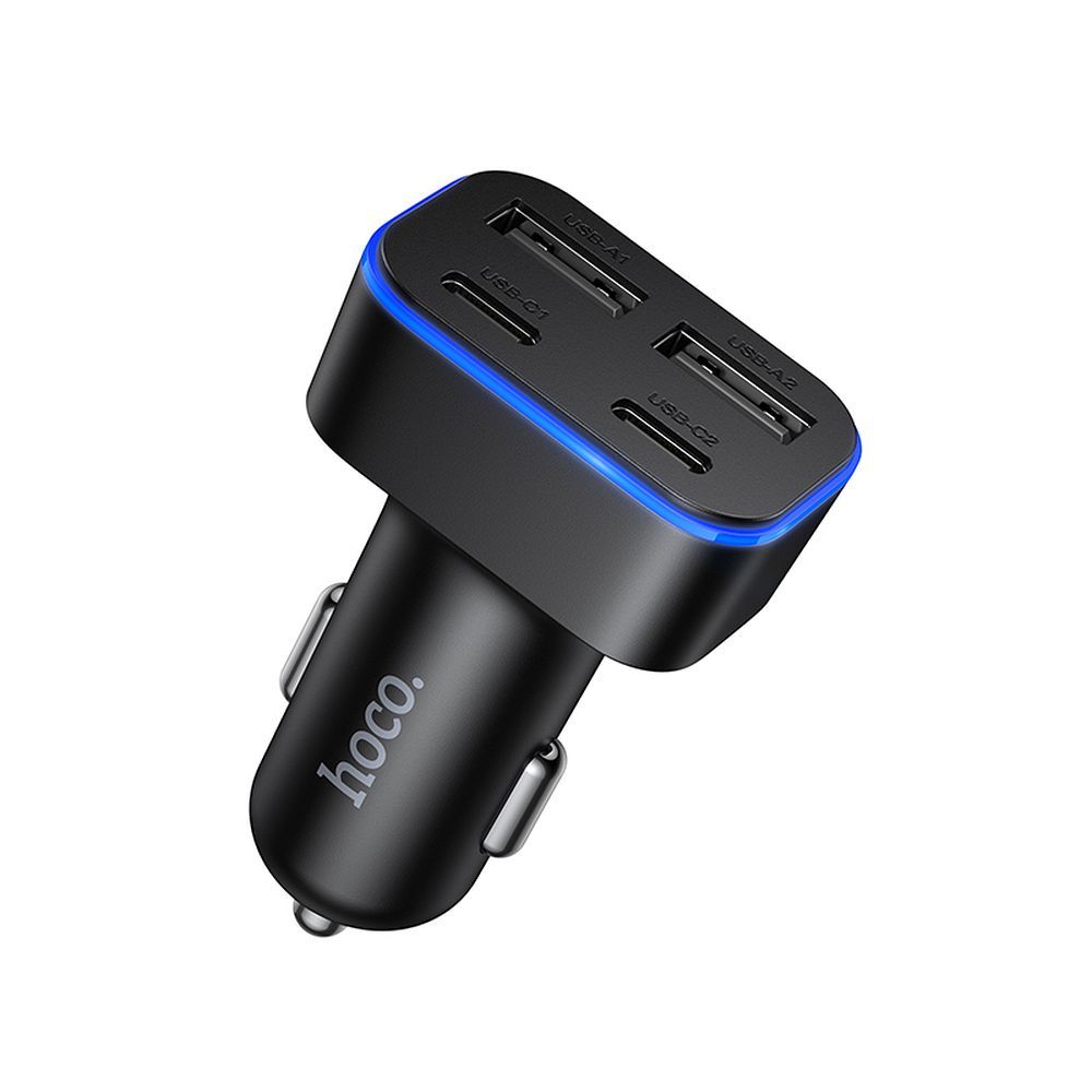 Auto lādētājs Hoco 2xUSB A + 2xUSB C PD QC3.0 42W Z63 melns