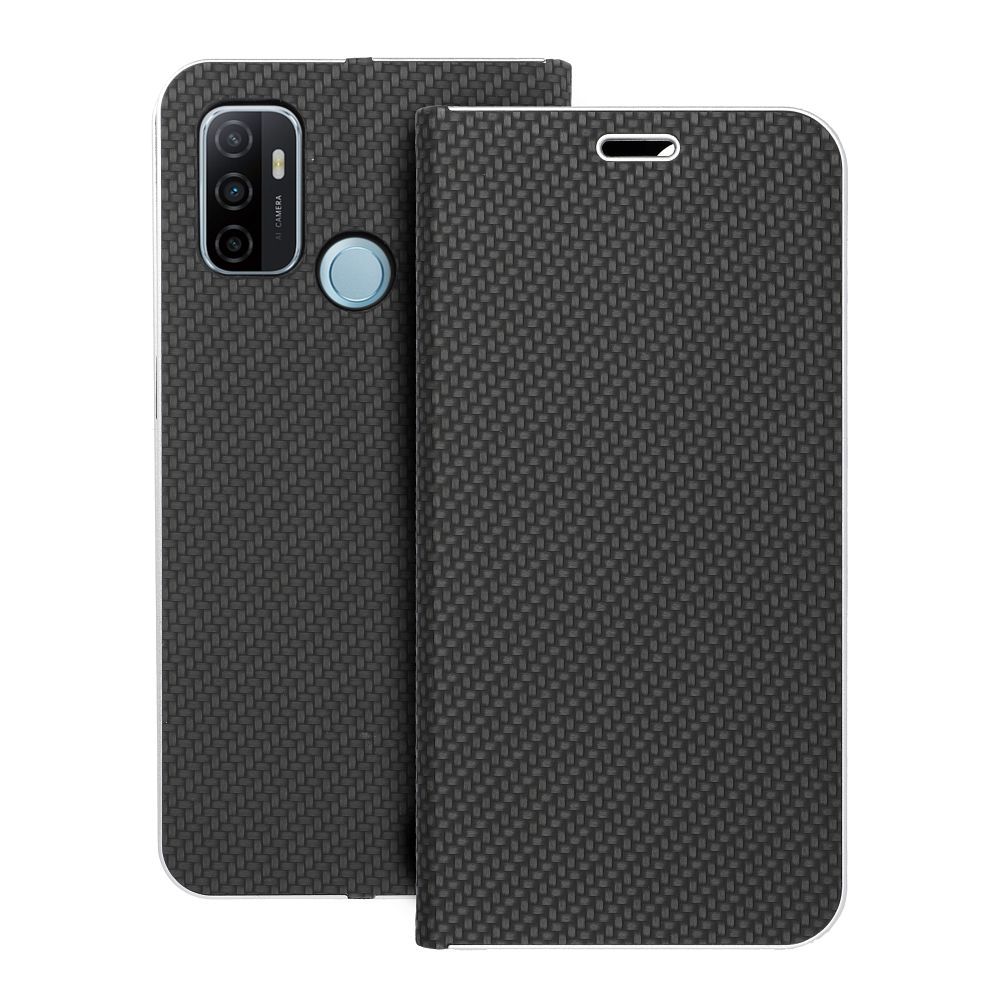 LUNA grāmatas apvalks OPPO A53 2020 / A53s melns