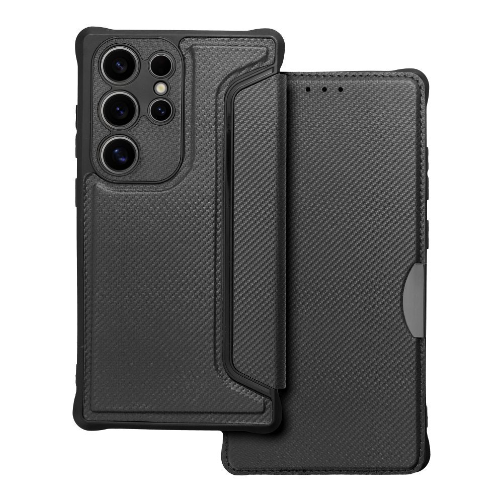 RAZOR grāmatas tipa viedtālruņa apvalks SAMSUNG S24 Ultra melns