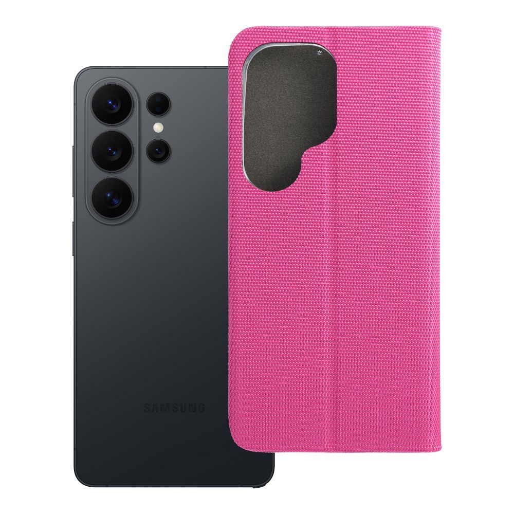 SENSITIVE grāmatas tipa viedtālruņa apvalks SAMSUNG S26 Ultra gaiši rozā