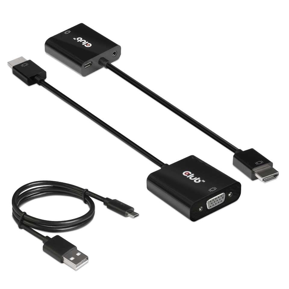 HDMI uz VGA adapteris ar audio CAC-1302 Club3D