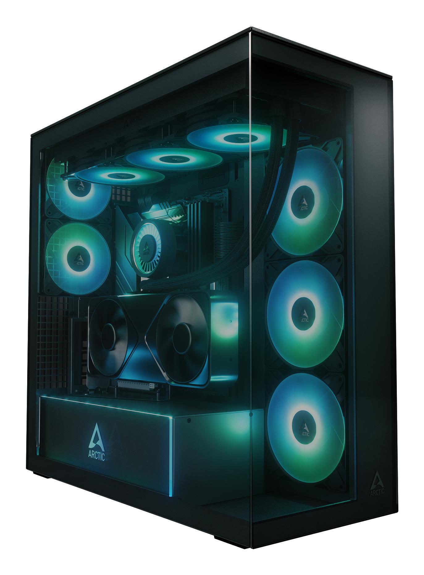 Datora korpuss ARCTIC Xtender VG Black Melns