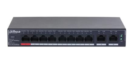 Komutators Dahua SG4010P L2 10 portu Gigabit 8x PoE 110 W