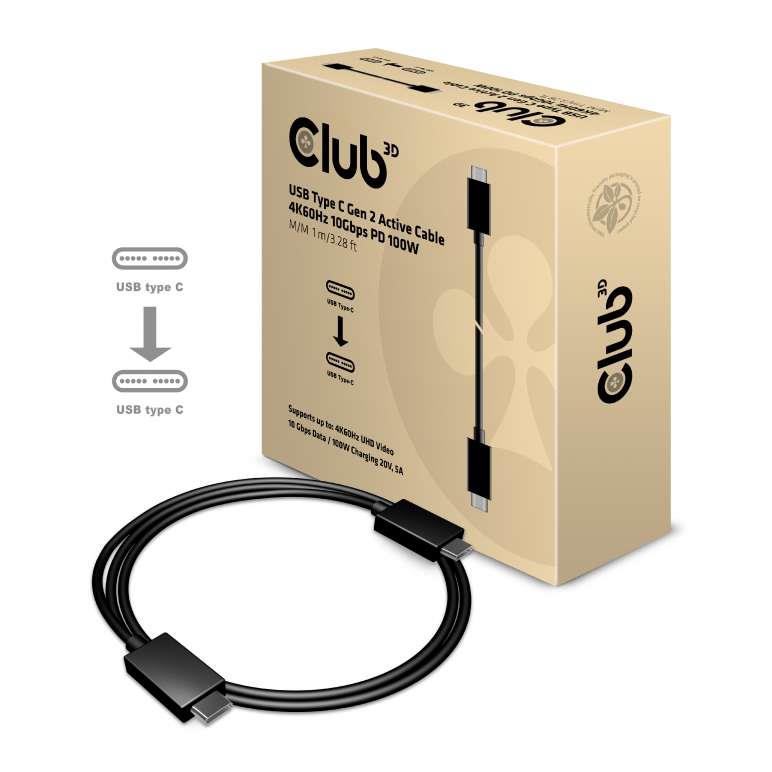 Kabelis USB-C uz USB-C 1M M/M CAC-1522 Club3D