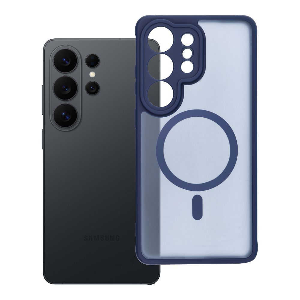 FULL MATTE MAG COVER viedtālruņa apvalks saderīgs ar MagSafe Samsung S26 Ultra zila