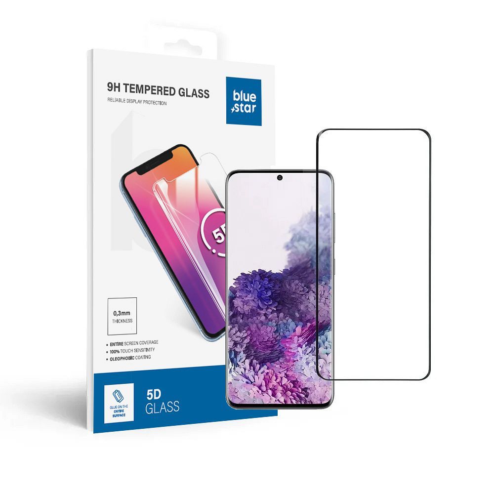 Aizsargstikls Blue Star - SAMSUNG Galaxy S20 pilna seja (pilna līme/saderīgs ar apvalku) - melns Aizsargstikls Blue Star