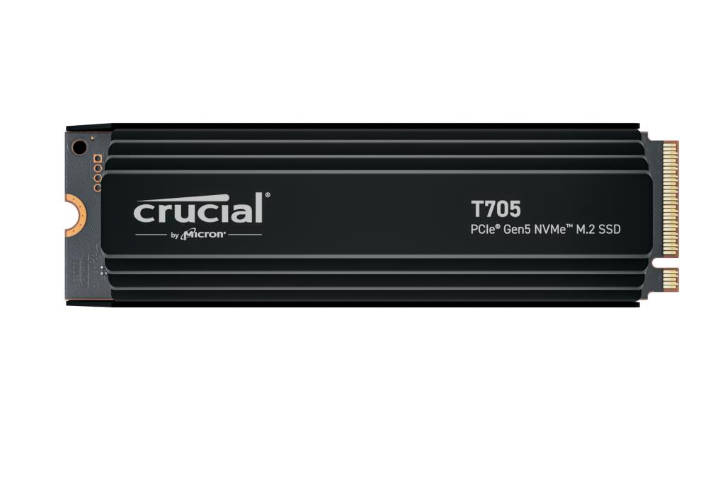 SSD disks CRUCIAL T705 2TB M.2 PCIe Gen5 NVMe rakstīšana 12700 MB/s lasīšana 14500 MB/s