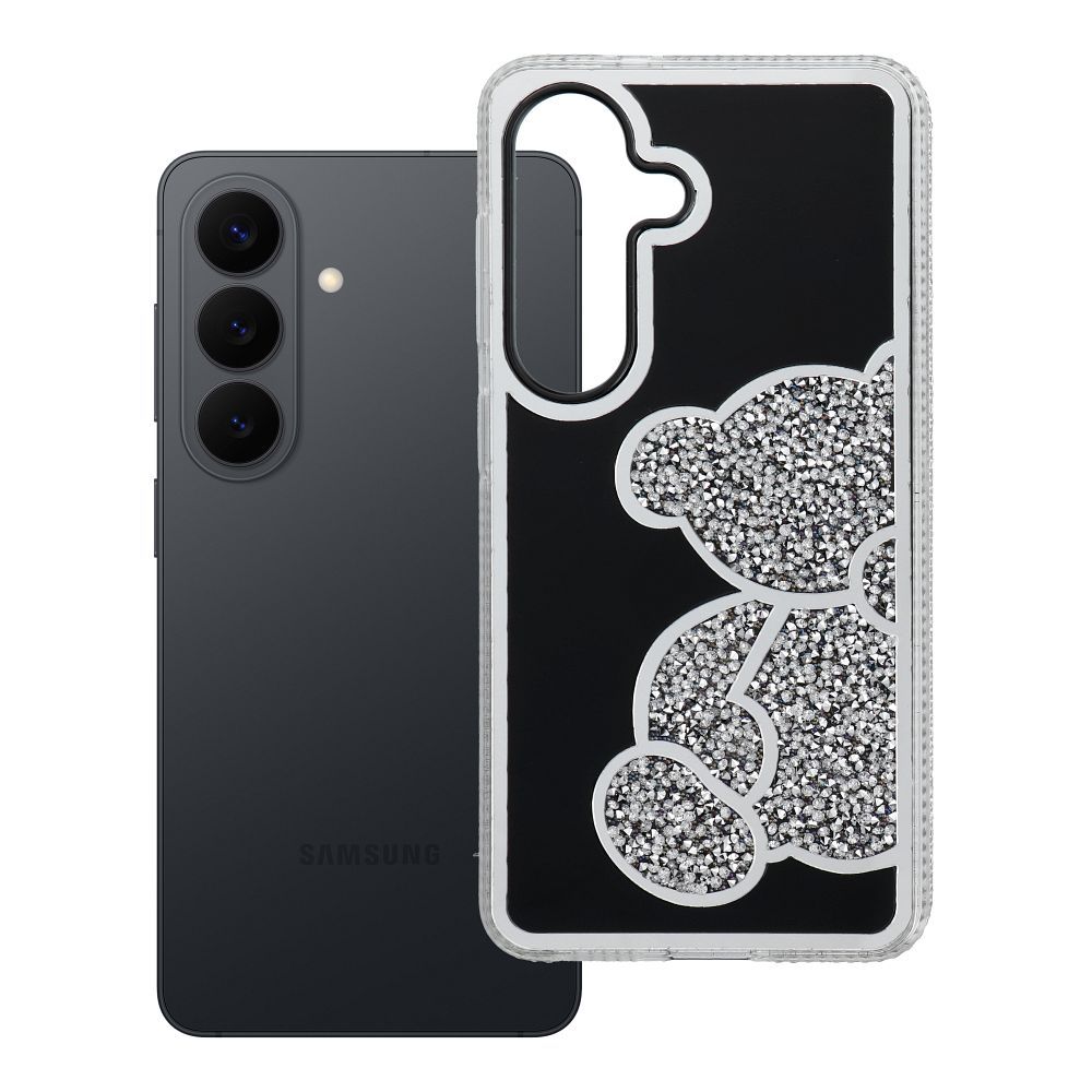 Чехол для Samsung S26 Teddy Bear серебряный