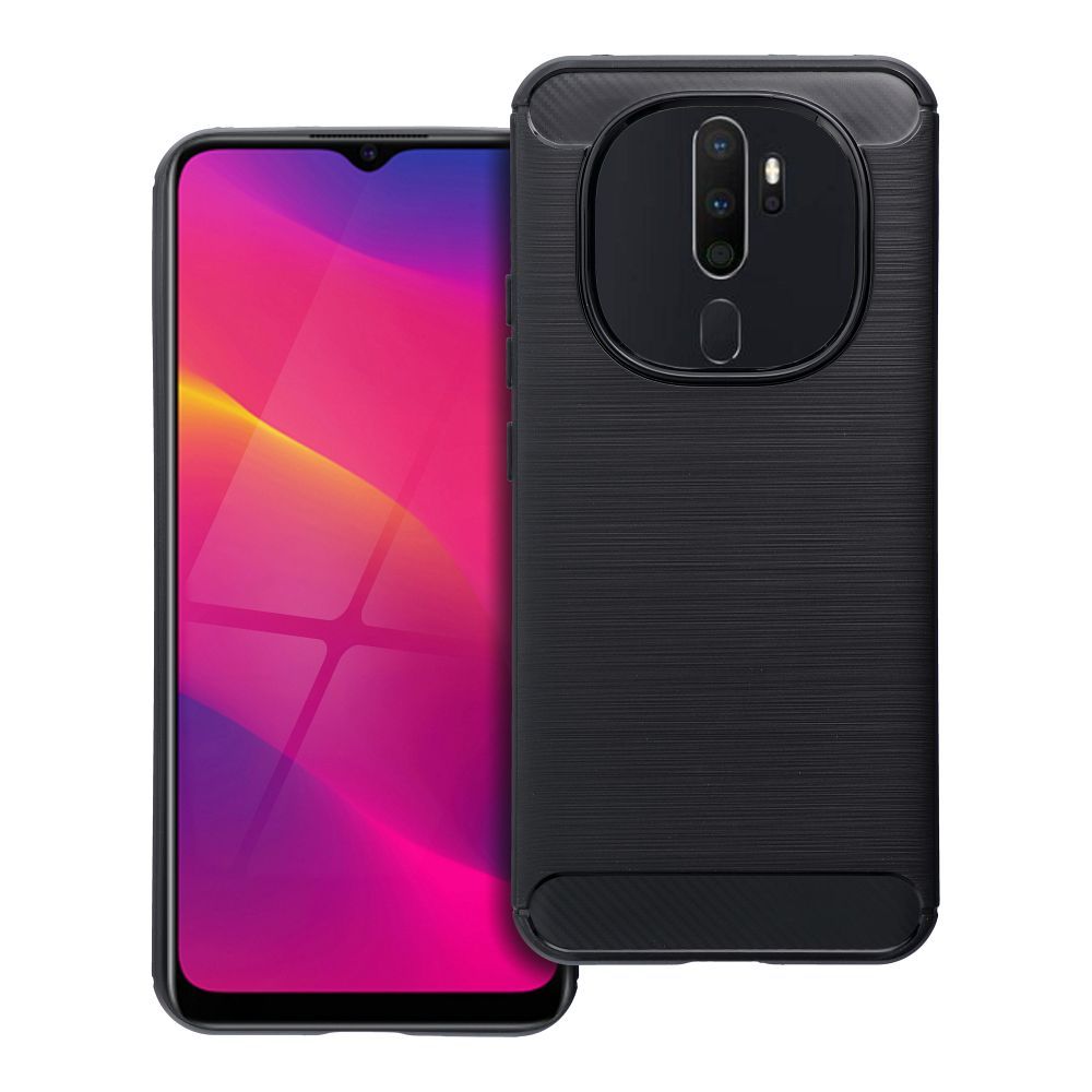 CARBON viedtālruņa apvalks OPPO A5 4G / A5 5G melns