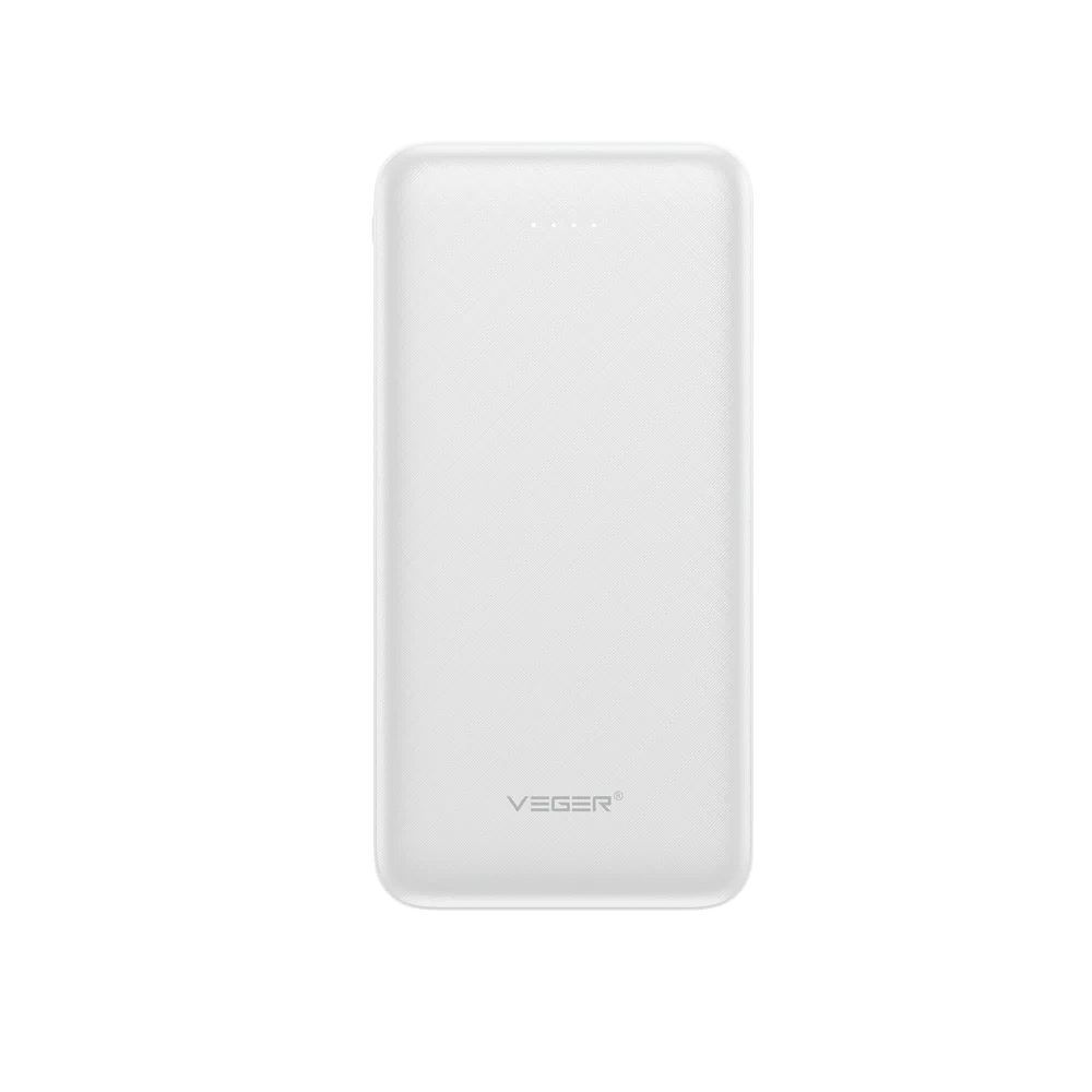 Portatīvais lādētājs Veger A10 (W1065) 2A 10000 mAh balts