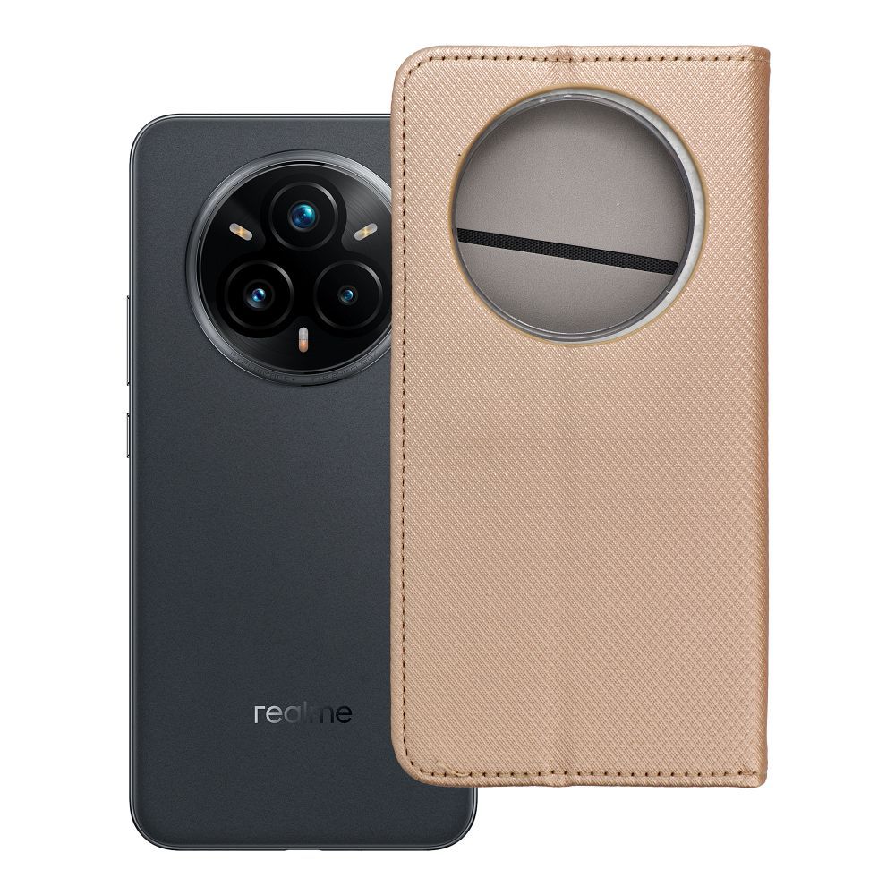 SMART CASE grāmatas apvalks REALME 14 PRO PLUS zelta