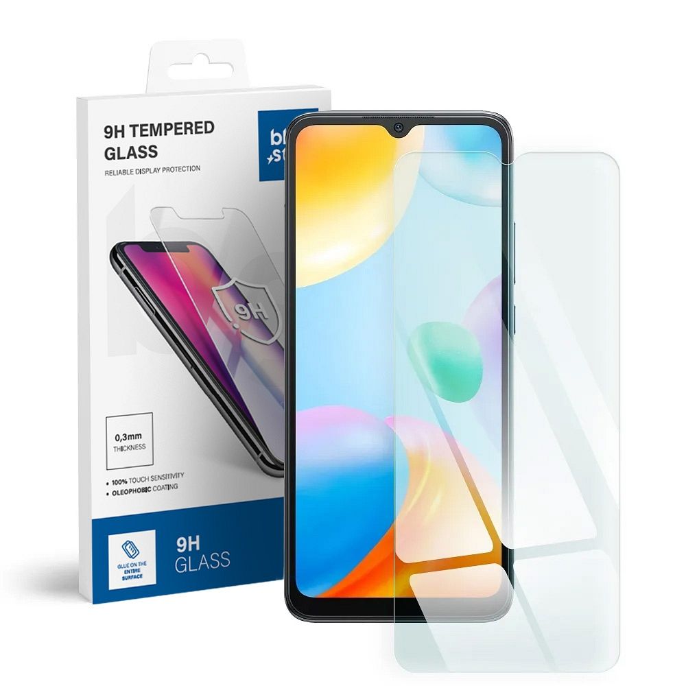 Закалённое стекло для Xiaomi Redmi 10C Blue Star