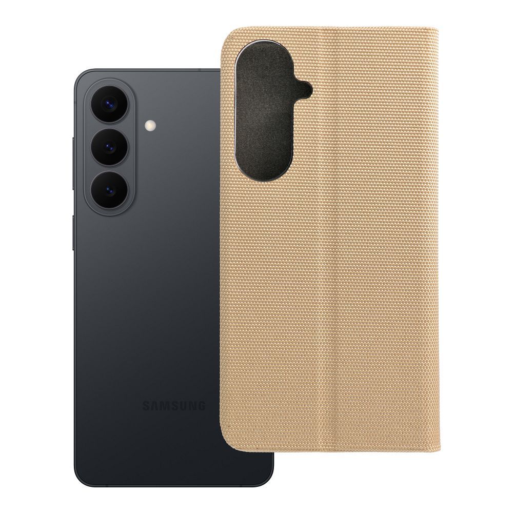 SENSITIVE grāmatas tipa viedtālruņa apvalks SAMSUNG S26 Edge zelta