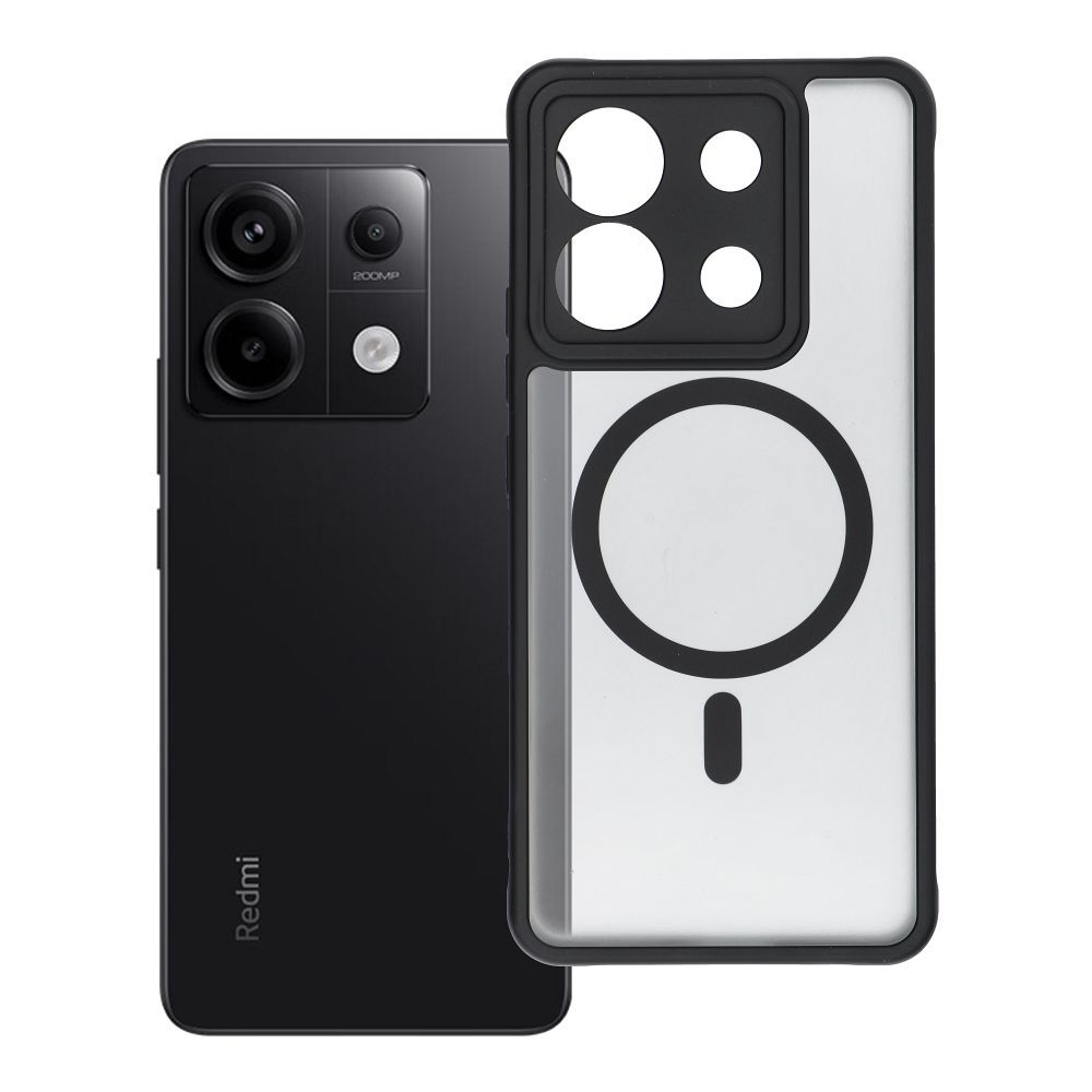 FULL MATTE MAG COVER viedtālruņa apvalks, saderīgs ar MagSafe, paredzēts XIAOMI REDMI NOTE 13 PRO 5G melns