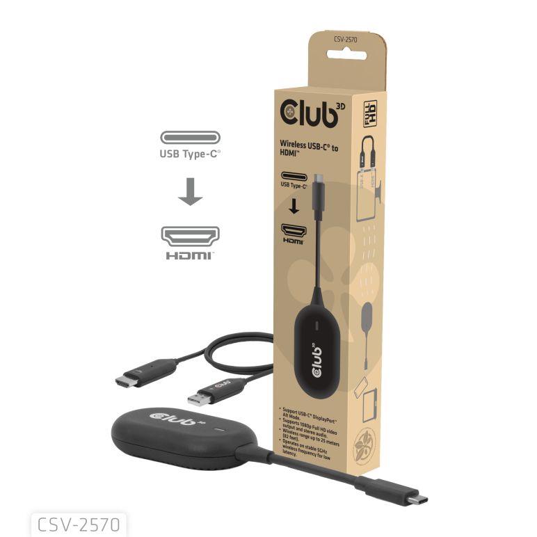 Bezvadu adapteris USB-C uz HDMI CSV-2570 Club3D