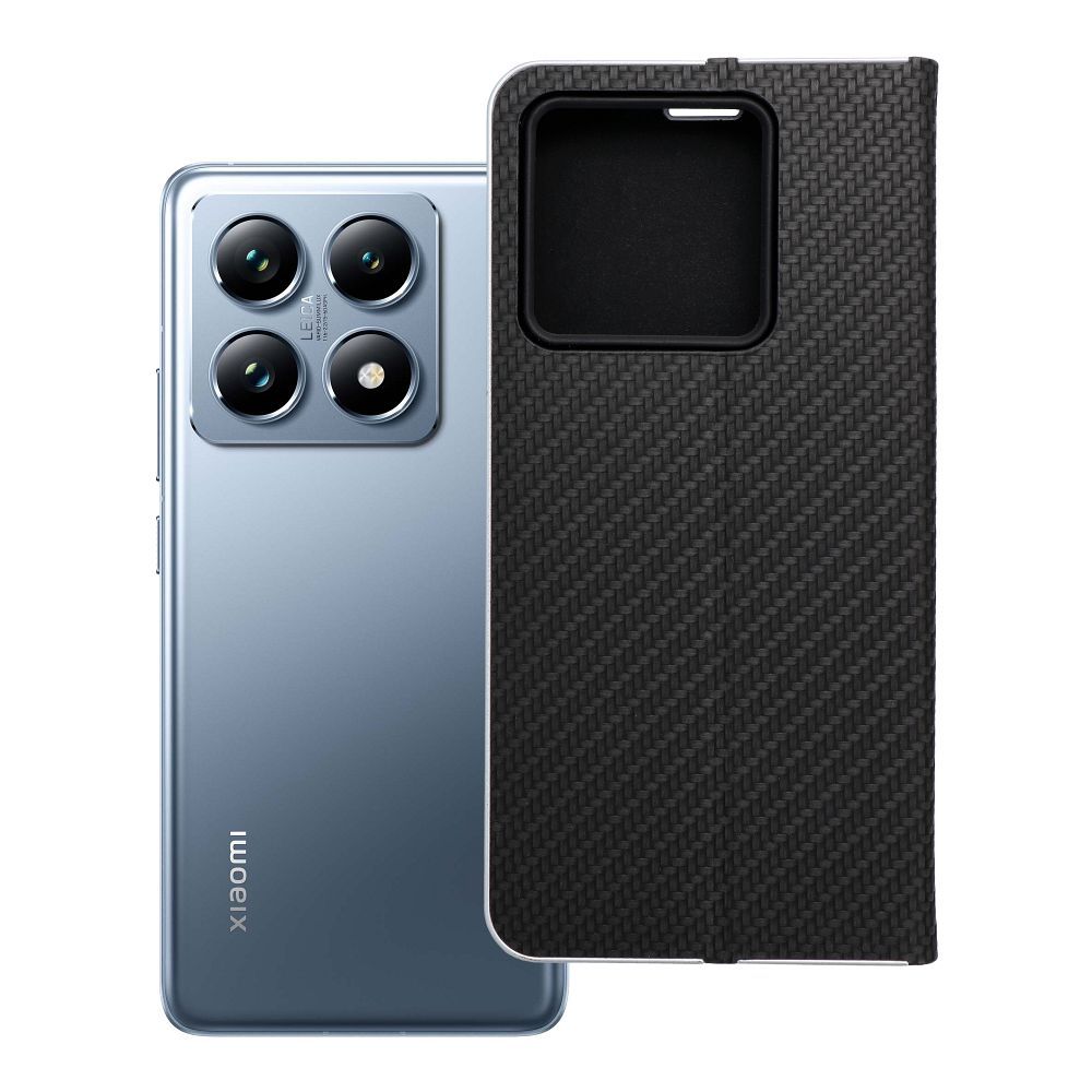 LUNA Book Carbon viedtālruņa apvalks Xiaomi 14T melns