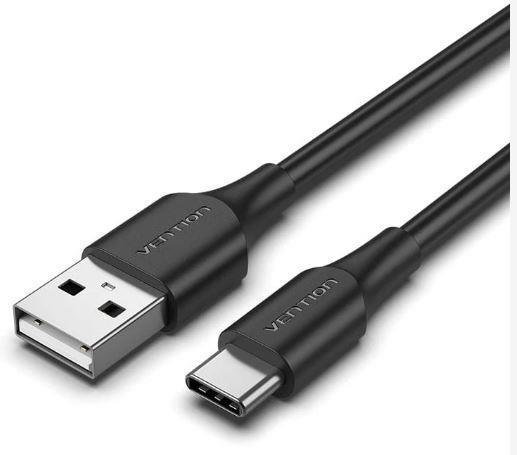 Kabelis USB-C uz USB 2.0 0.5m melns Vention