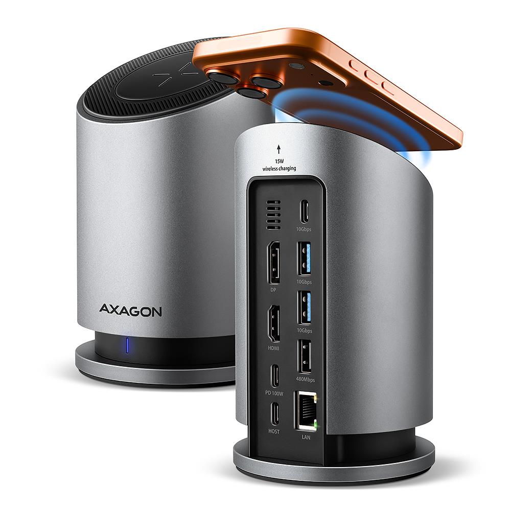 USB-C bezvadu centrmezgls 9in1 0.6m HMC-WL9 Axagon