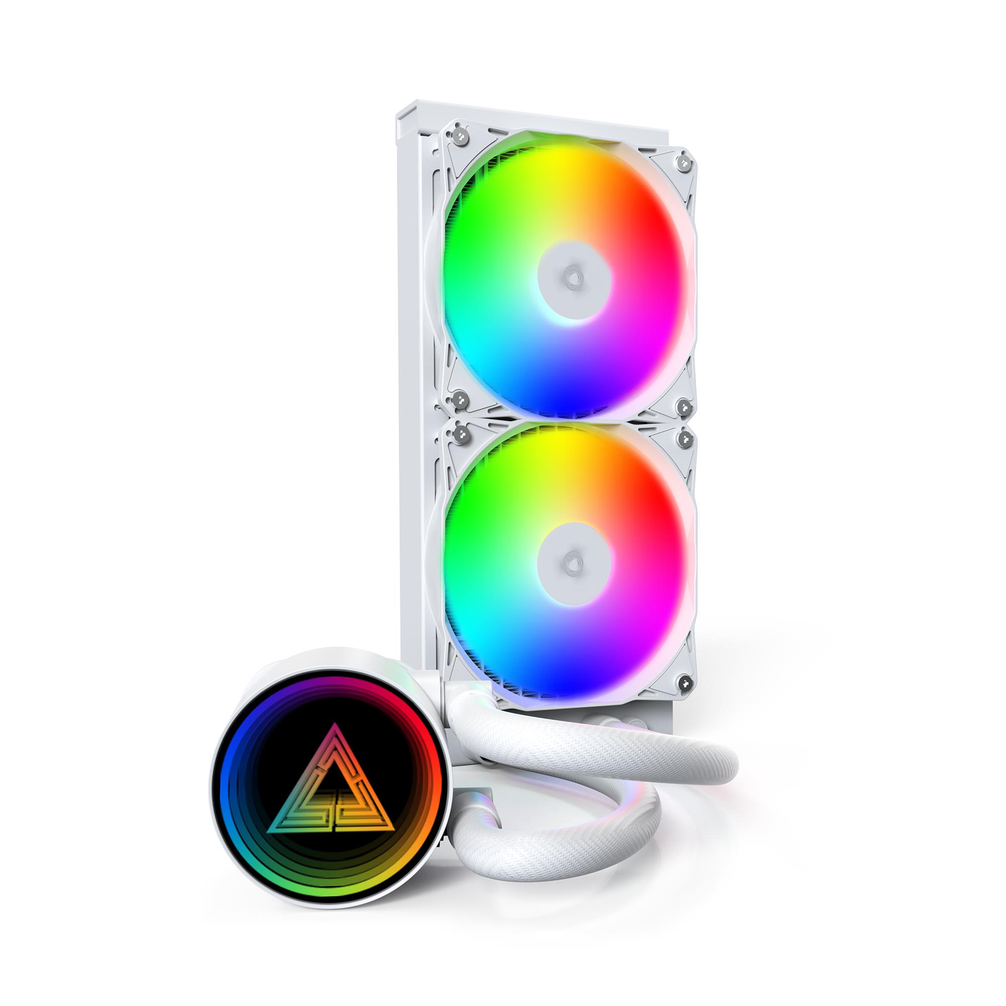 Procesora dzesētājs Montech Lightflow 240 ARGB balts