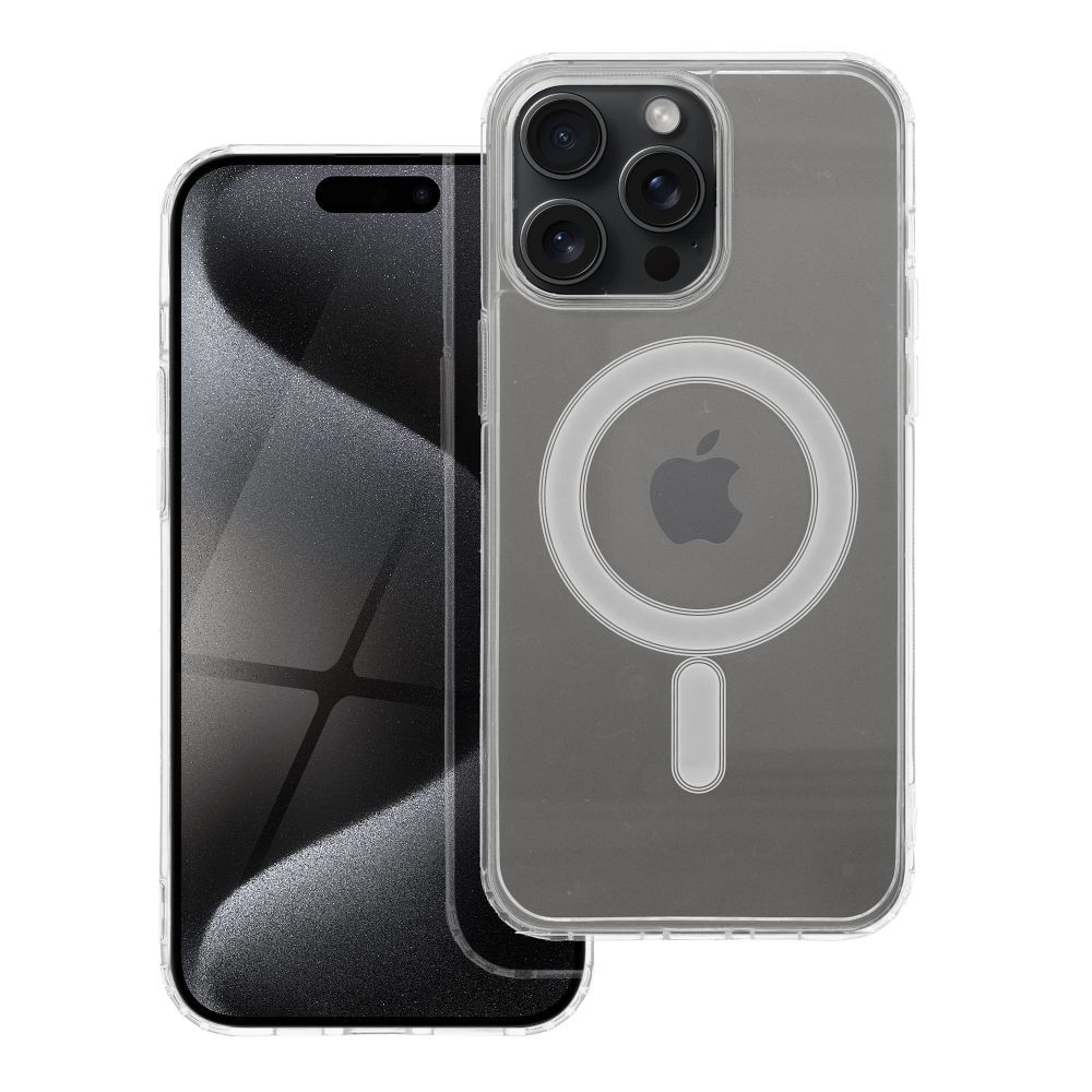 Case for iPhone 15 PRO MAX Clear Mag Cover (STR) compatible with MagSafe transparent