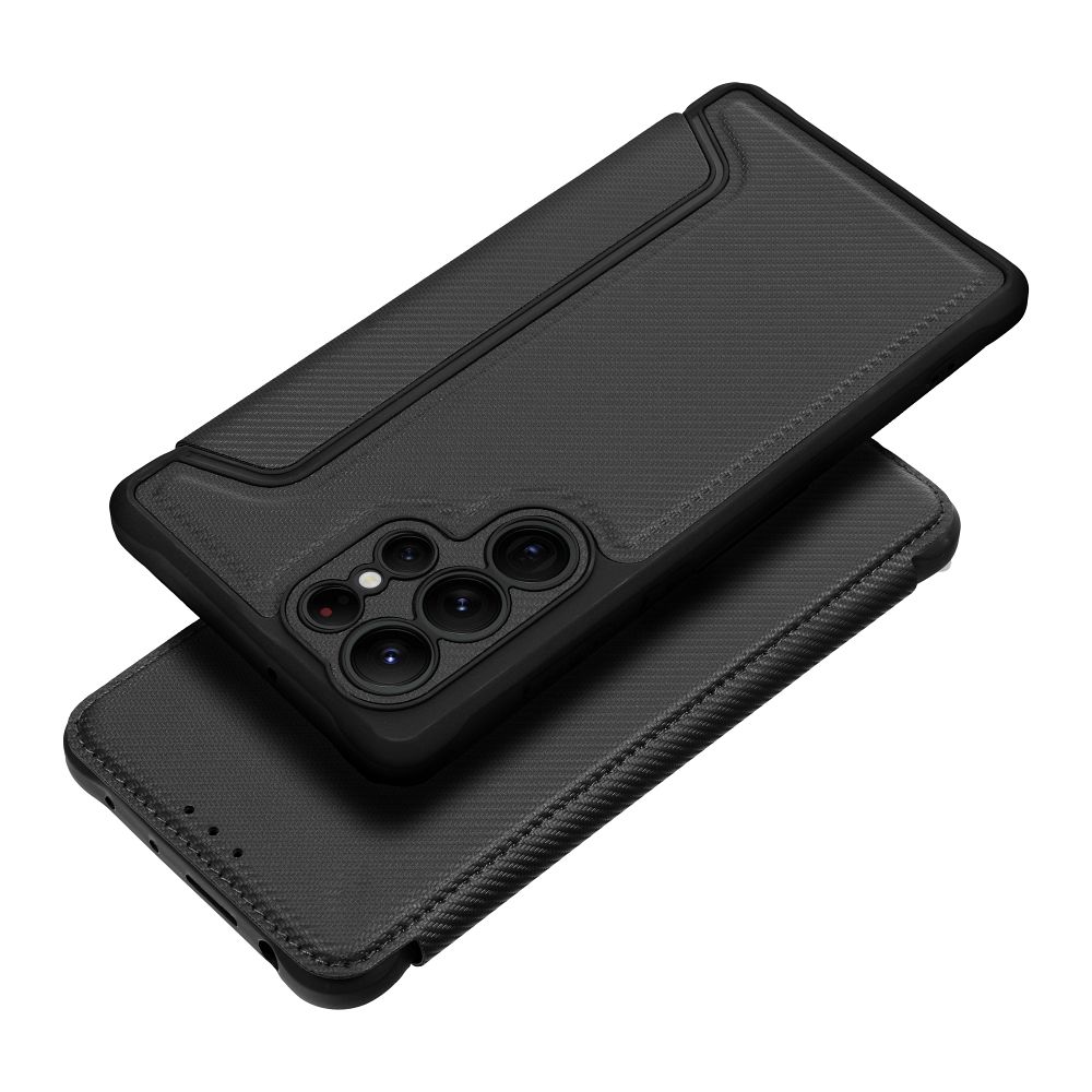 Viedtālruņa apvalks RAZOR Book priekš SAMSUNG S25 Ultra melns