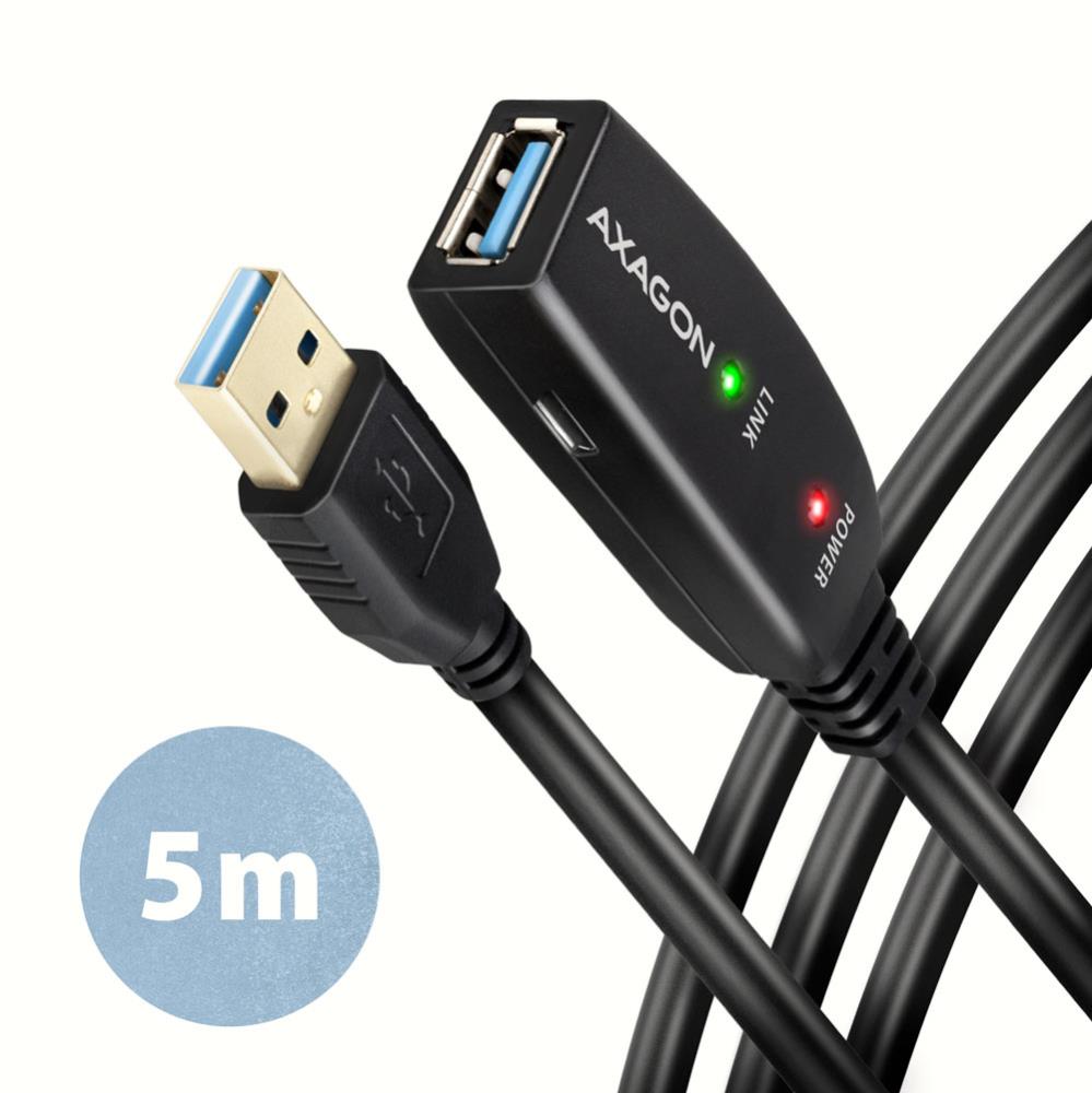 Axagon USB3.2 A-M/A-F aktīvais kabelis 5m ADR-305