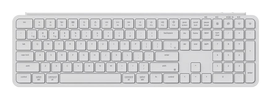 Ultra Slim Keychron B6 Pro 2.4G bezvadu tastatūra (balta) [B6P-K8]