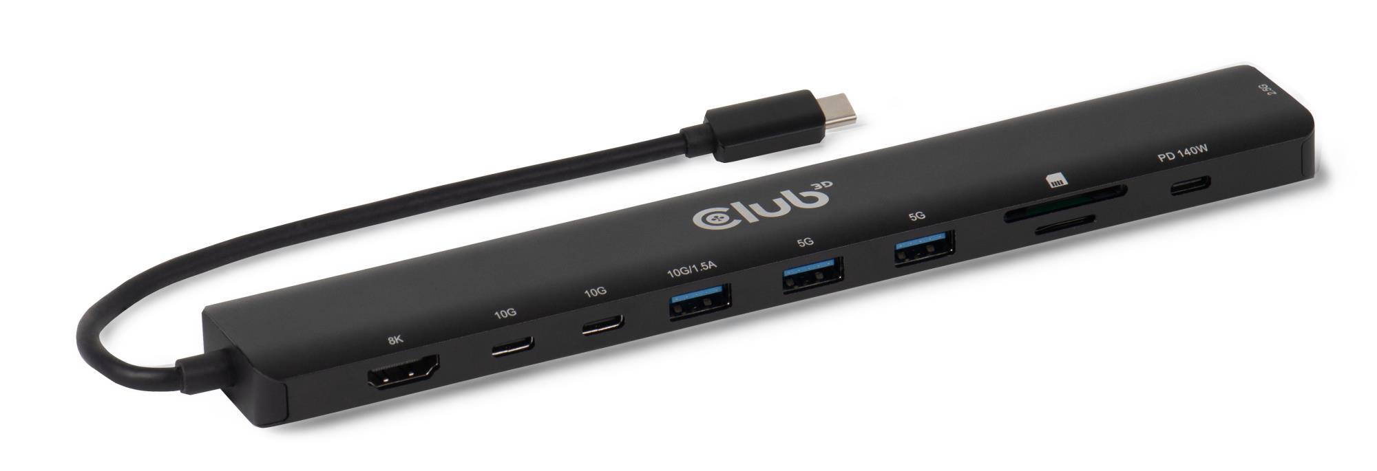 Portatīvā datora doka stacija 10in1 USB-C 140W CSV-2550 Club3D