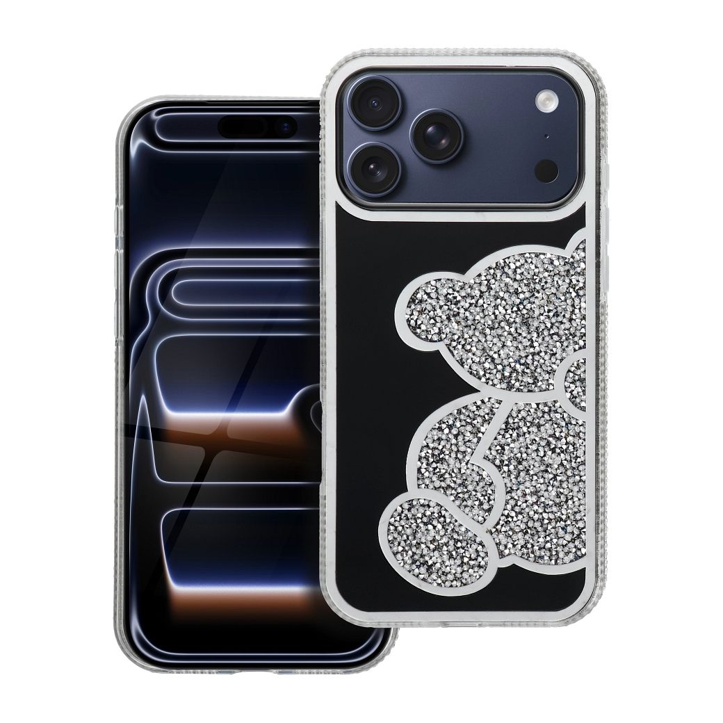 Чехол для iPhone 17 PRO MAX Teddy Bear серебряный