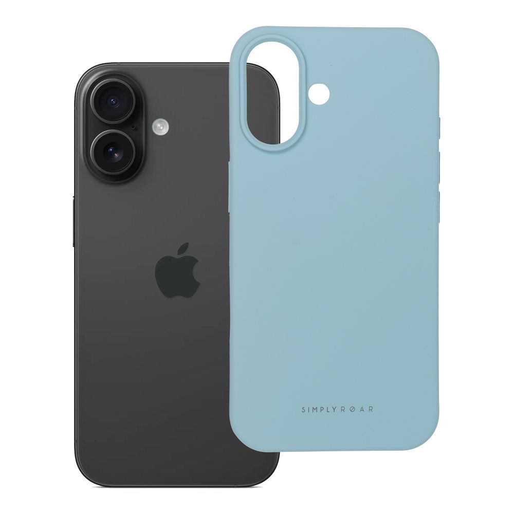 ROAR SPACE viedtālruņa apvalks iPhone 16, debesu zils